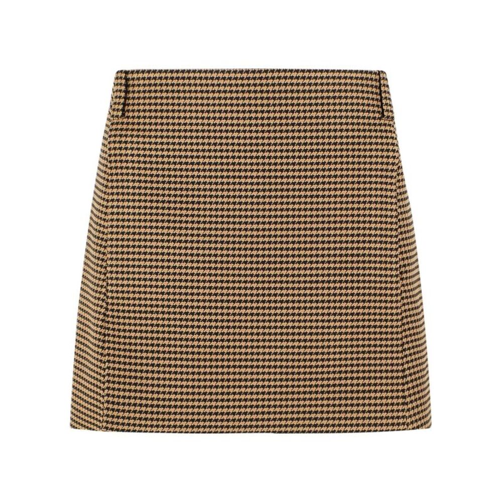 Courreges 'Houndstooth' Mini Skirt In Brown Viscose Blend Women